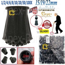 1/100pcs Rubber Walking Stick Ferrules Cane Crutch Bottom Grip End 15/19/22/25mm