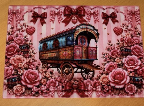 Bright pink gypsy wagon - bright, floral