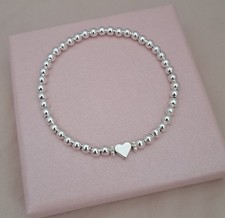 Heart Silver Plated Stretchy