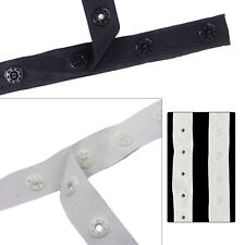 Popper Tape Press Stud Press Snap Fastening Single Spacing Poppers Black White