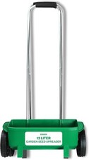 12L Lawn Spreader Garden Fertiliser Lawn Soil Seed Grit Grass Feed Spreading