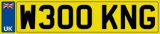 KING NUMBER PLATE REG W300 KNG