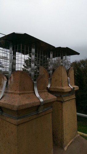 Square federal spiked chimney - square,