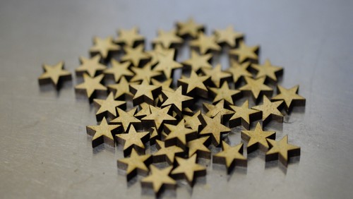 Wooden stars qty100 mdf - mdf, craft