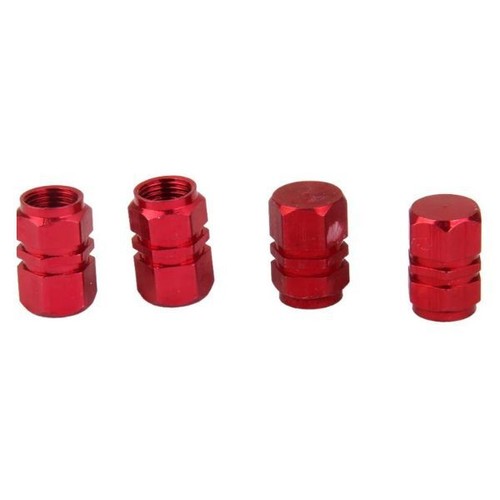 Valve dust caps - valve, red