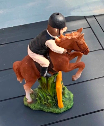 Horse rider jumping - &,