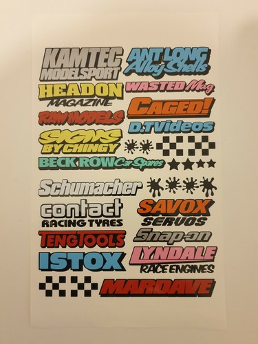 Banger stock car filler sheet