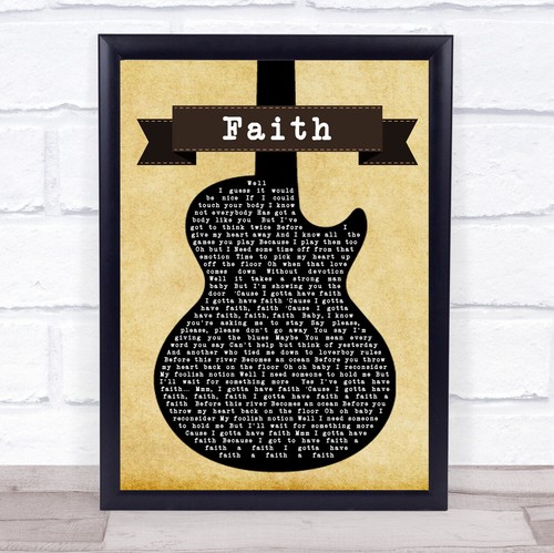 Faith black guitar song - faith, lyric