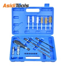 19Pcs Diesel Injector Seat Brush Cleaner Tool Universal Fuel Injector Washing 