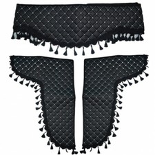 Black Eco Leather Curtains