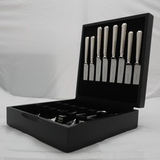 GRECIAN Pattern Sheffield Silver Service 28 Piece Canteen of Cutlery Set