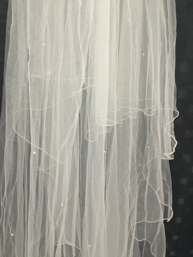 Wedding veil with pearls - veil,