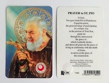 St Saint Pio Relic Prayer Card