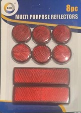 Multi-Purpose Red Reflectors Self Adhesive Car Bike Van Truck Trailer Reflector