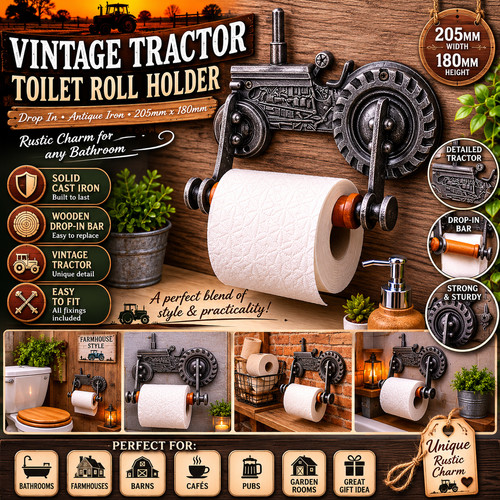Toilet roll holder - toilet, vintage