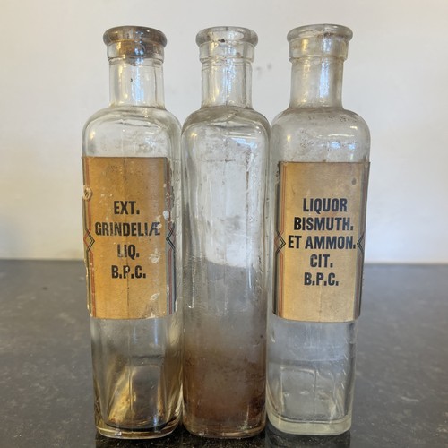 Antique chemist bottles - chemist,