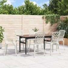 Garden Chairs Patio Outdoor Chair Dining Chair 6 pcs Cast Aluminium vidaXL