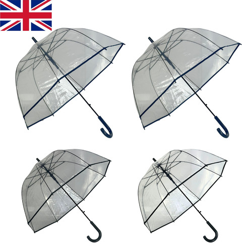 Large dome umbrella clear - clear, see