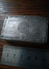 Antique Pewter Snuff Box .