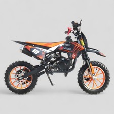 SRC Mini 49cc Dirt Bike Petrol 50cc Kids off-road Motorbike Scrambler ORANGE