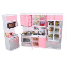 Kids Play Kitchen Toy Plastic Simulation Toddler Kitchen Playset Accessories