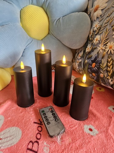 Led flameless pillar - led,
