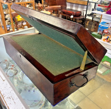 Antique 19th Century Mahogany Writing Slope/ Box With Drawer - As Found