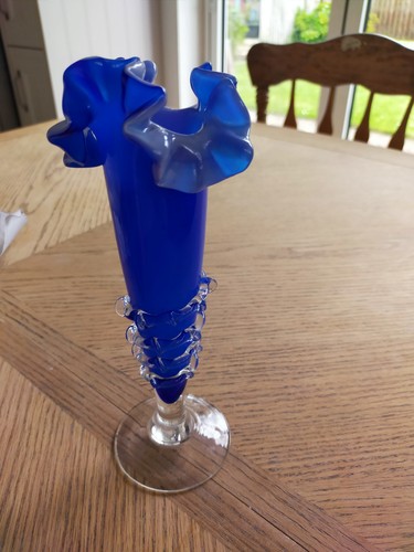 Vintage cobalt blue - vintage, ruffled