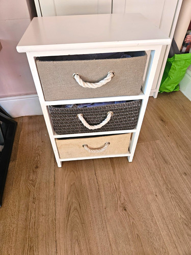 White drawer freestanding - 3-drawer,