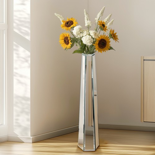 Tall mirror floor vase - tall,