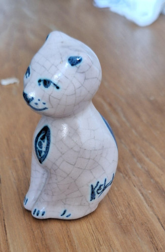 Vintage hand painted blue - hand-painted,