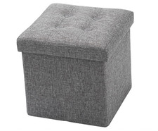 Oak & Tea Ottoman Storage