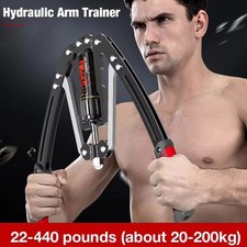 Hydraulic Chest Expander with 22-440lbs Resistance for Upper Body Exercise