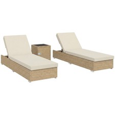 Outsunny Rattan Sun Loungers