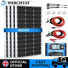 100W 200W 400W 680W Solar Panel kit 12V Mono RV Campervan Caravans boat van shed