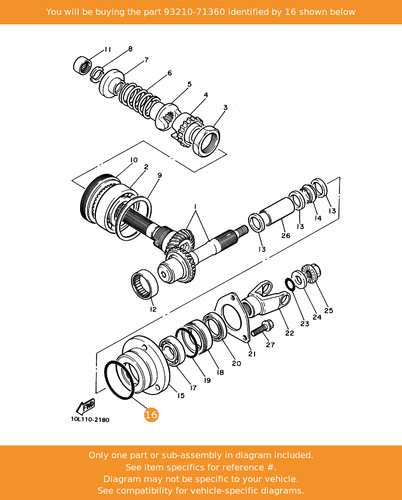 Yamaha ring 93210 71360 - yamaha, 93210-71360