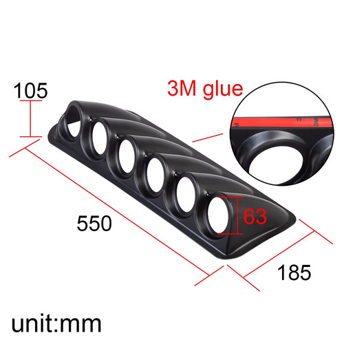 Universal hole 63mm dash - 6,