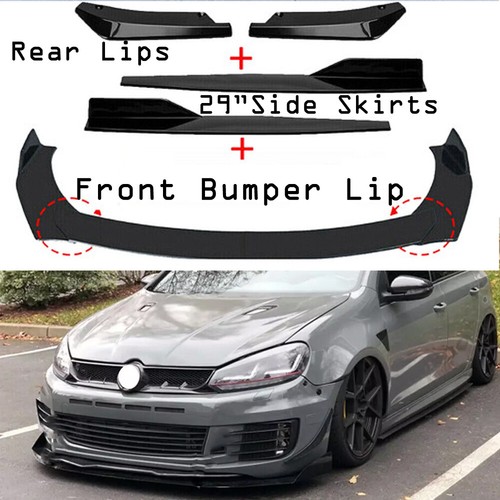 Gloss black car front bumper - front,
