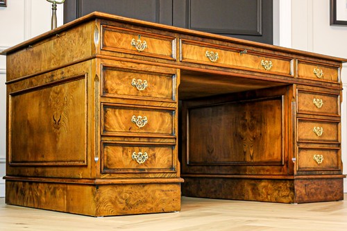 Large antique burr walnut twin - large,