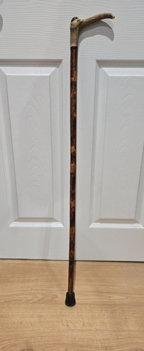 Wooden walking stick with - wooden,