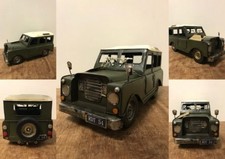 Metal Tin Green Jeep Car 4 x 4
