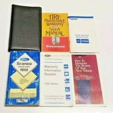1992 FORD BRONCO OWNERS MANUAL