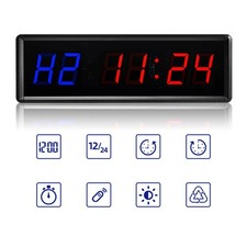 Gym Stopwatch LED Display Alarm Interval Timer for Home Fitness Training