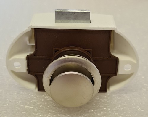 Nickel push button door lock - push,