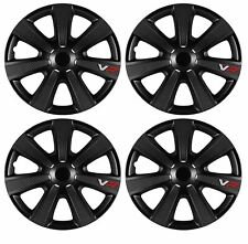4 x Black VR Wheel Trims Hub