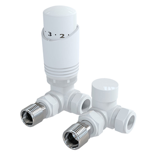 White corner thermostatic - corner, trv