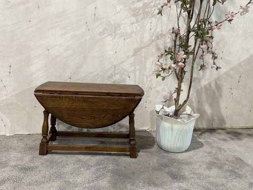 Vintage oak drop leaf table - vintage,