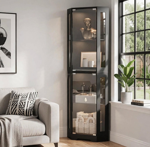 Display cabinet with glass - display,