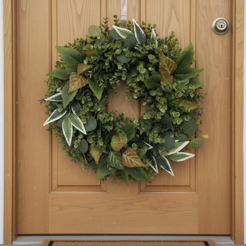 Eucalyptus wreath realistic - eucalyptus,