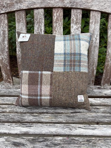 Harris tweed cushion made - tweed, by